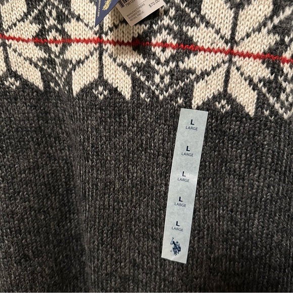 POLO Grey Jacquard Knit Sweater - Picture 3 of 6
